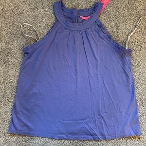 Lilly Pulitzer Purple Ruffled Halter Tank